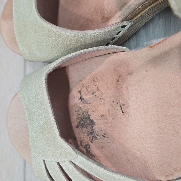 Dansko Women Marlow Oyster washed Ankle Leather Heels Sandals shoes sz 39/8.5-9 - Picture 14 of 15